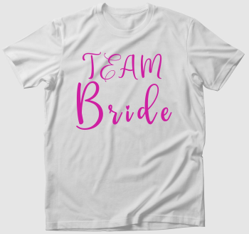 TEAM Bride pink szivecske póló