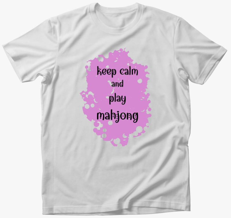 Keep calm mahjong pink póló