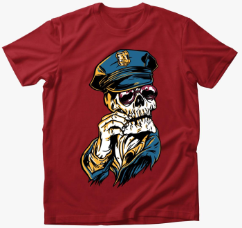 Skeleton Officer póló