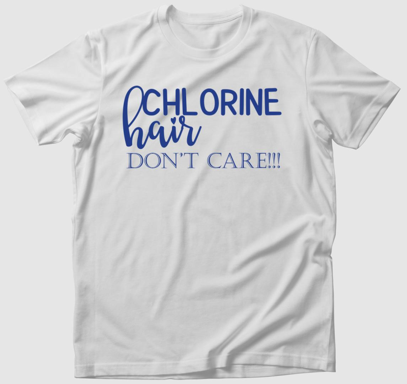chlorine hair kék póló