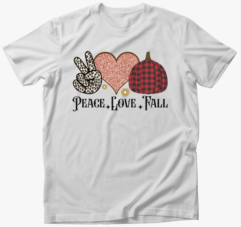 Peace love fall póló