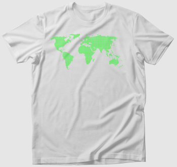 Pontozott zöld világtérkép póló