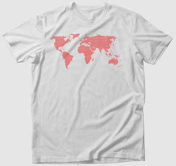 Pontozott piros világtérkép póló