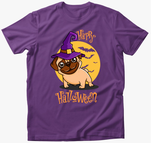 Halloween mopsz póló