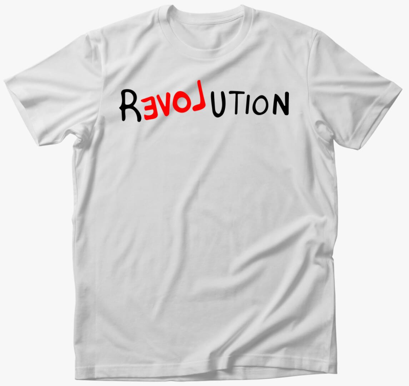 Revolution feliratú póló
