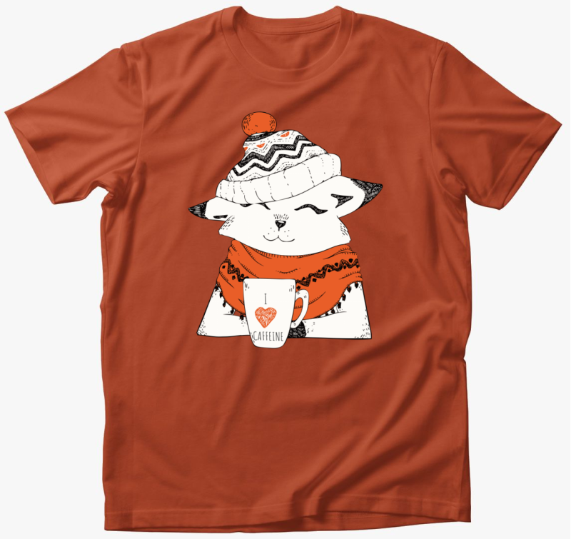 Winter cat caffeine póló