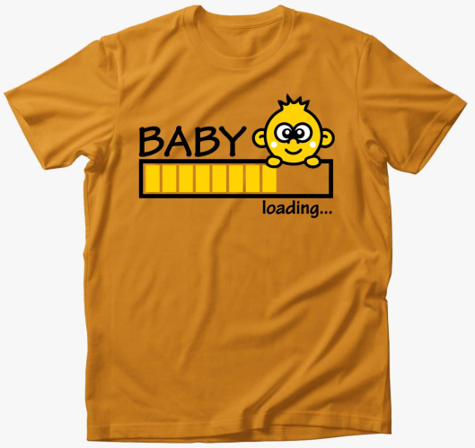 Baby loading sárga póló