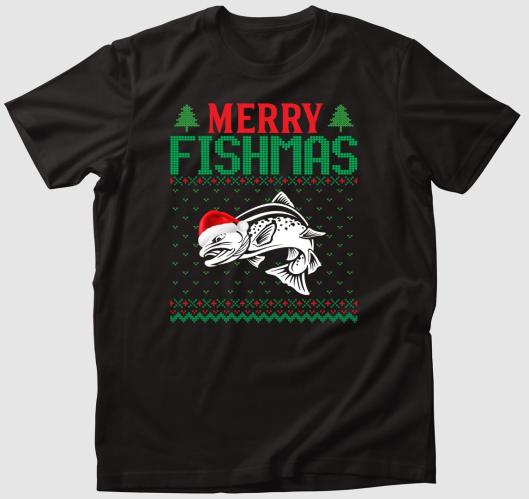Merry fishmas karácsonyi horgá...