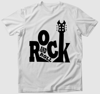 Rock and roll feliratú póló
