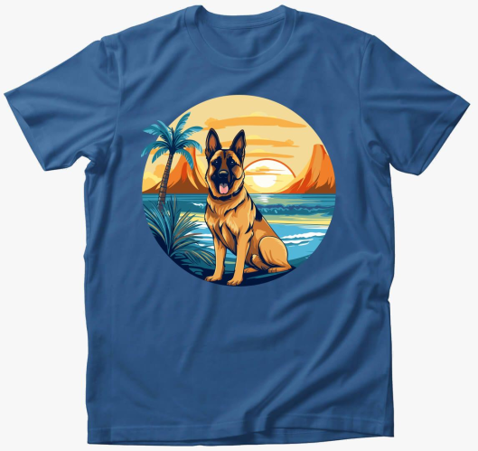 Németjuhász sunset póló