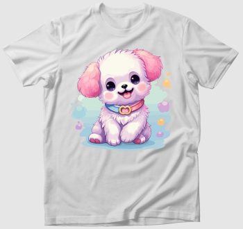 kis fehér kutyus póló