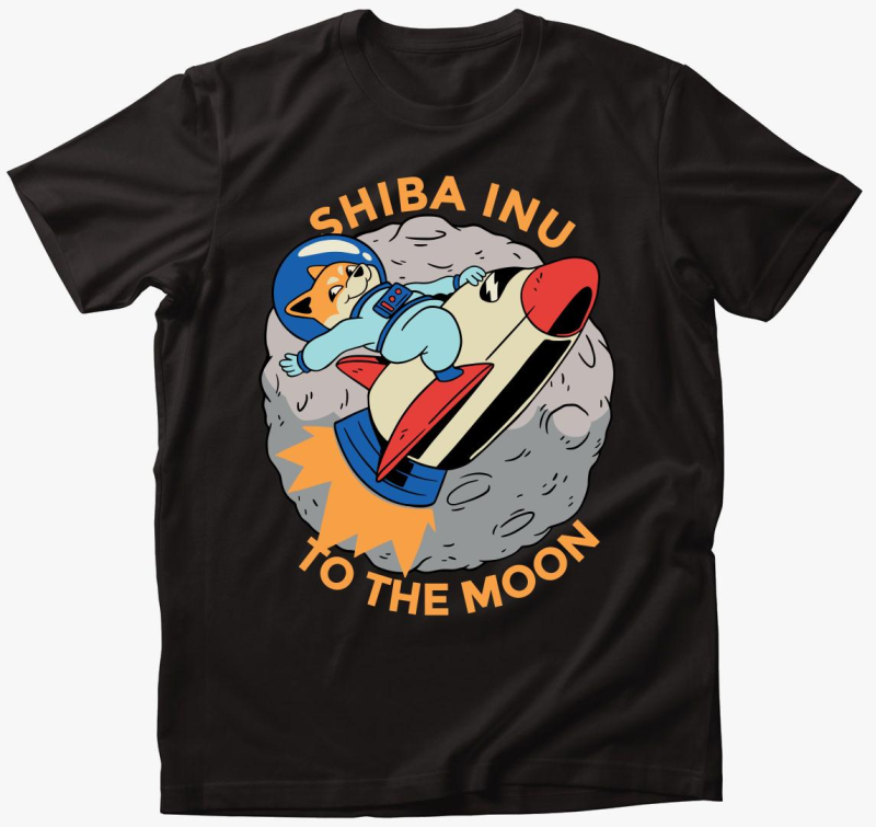 Shiba inut a holdra póló