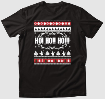 Ho ho ho karácsonyi mintás póló