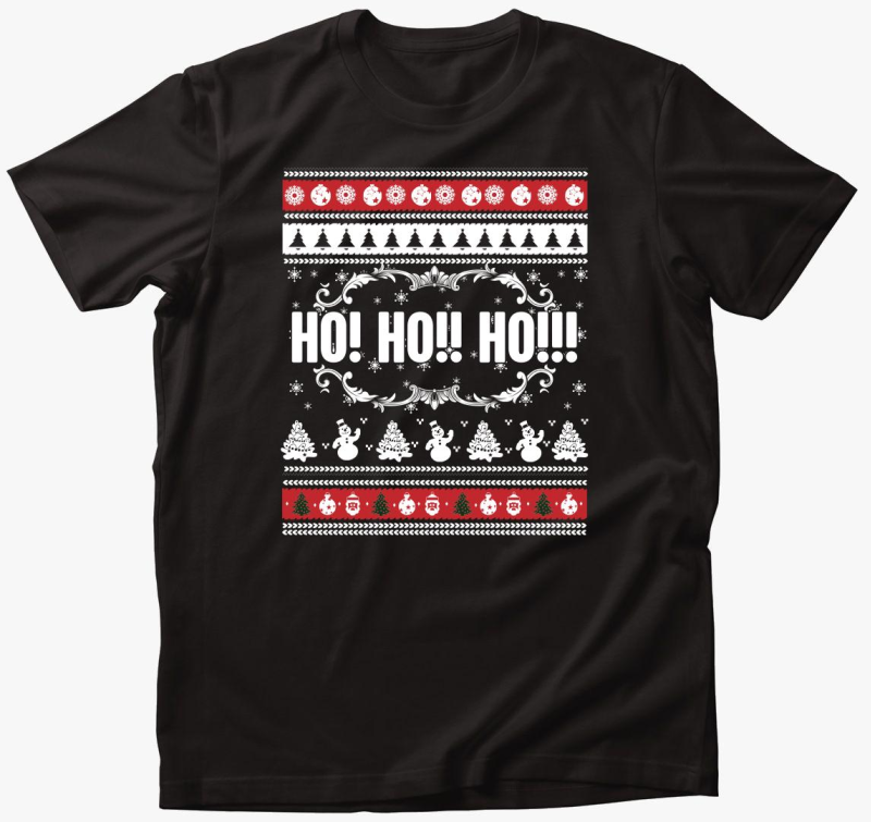 Ho ho ho karácsonyi mintás póló