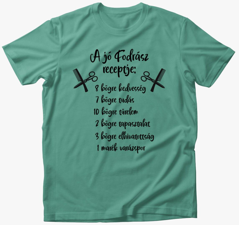 Fodrász recept póló