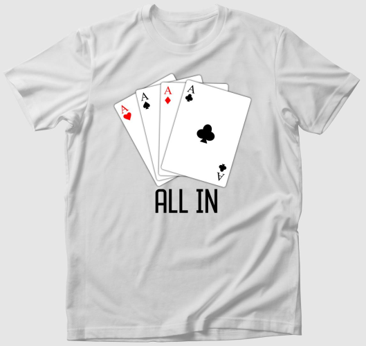 Póker, kártyamintás póló