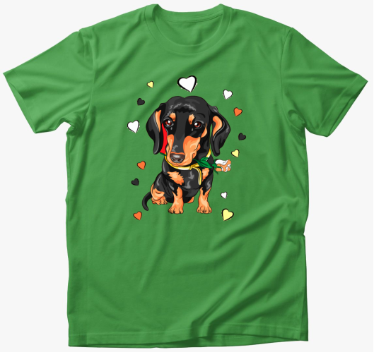 Rózsás tacskó póló