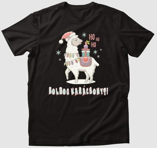 Alpakás karácsonyi póló