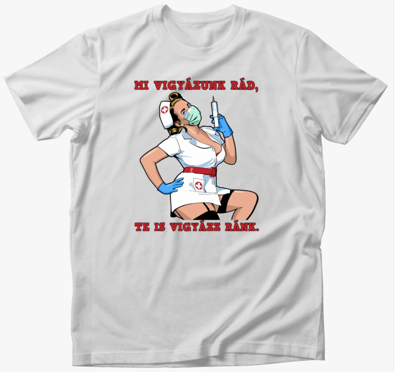 Te is vigyázz ránk póló