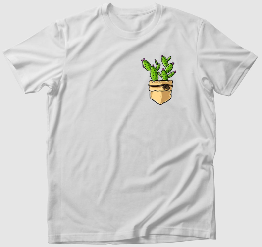 Kaktuszos zsebmintás póló