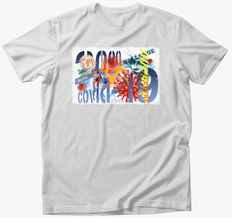 Covid-19 kollázs póló