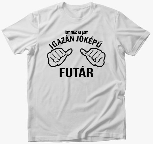 Jóképű futár póló