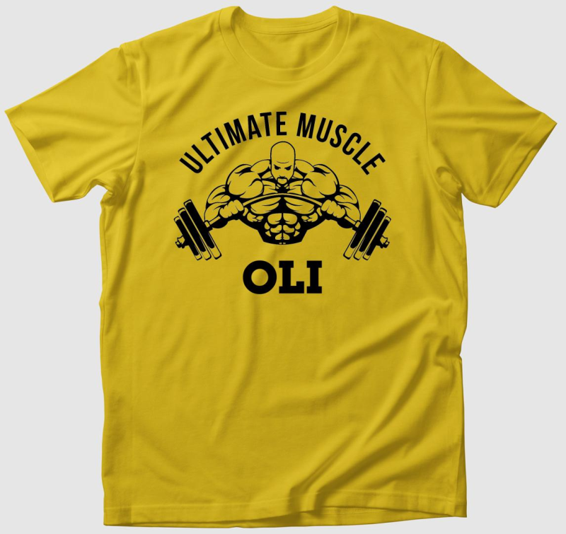 Ultimate Muscle edző póló - egyedi névvel -