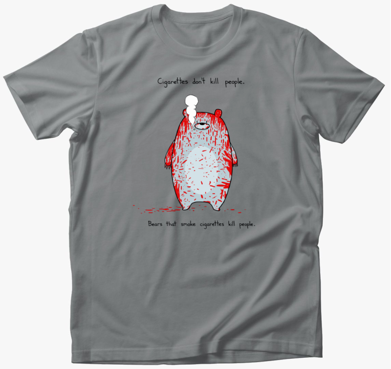 Nem a dohányzás öl, hanem a dohányzó medvék póló