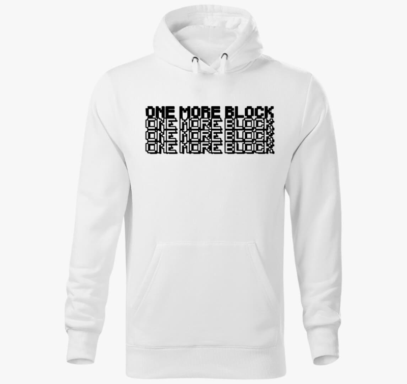 Minecraft one more block kapucnis pulóver