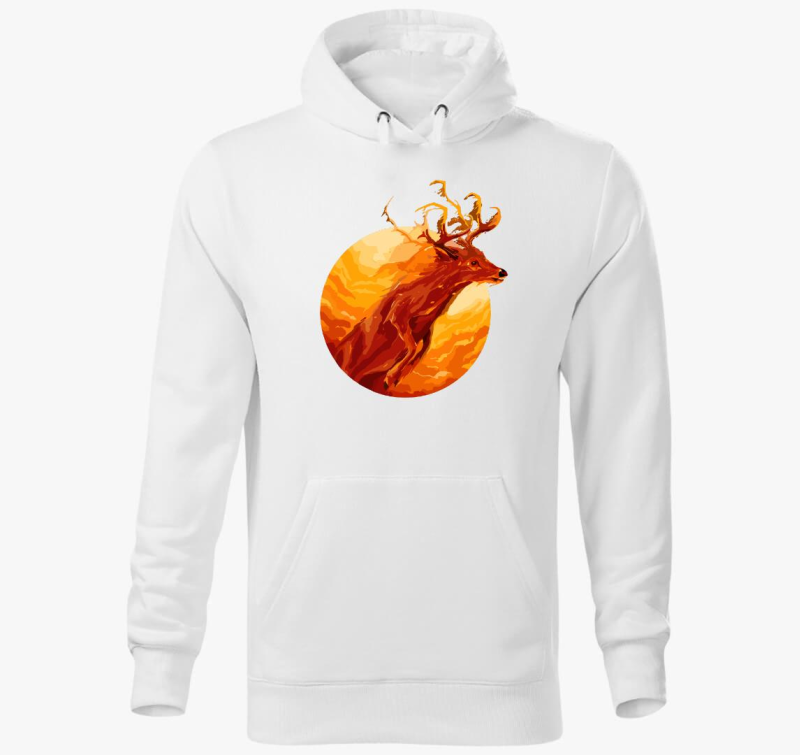 Szarvas Art kapucnis pulóver