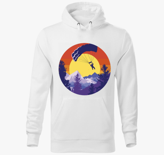 Ejtőernyős kapucnis pulóver