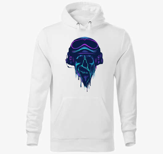 ColorSkull kapucnis pulóver