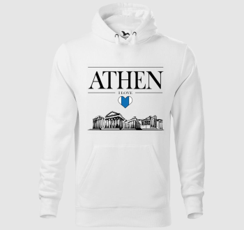 I love Athen kapucnis pulóver