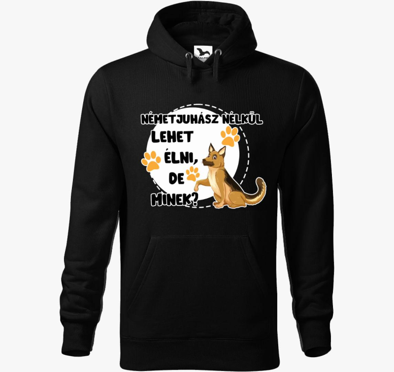 Németjuhász nélkül lehet élni, de minek kutyás kapucnis pulóver