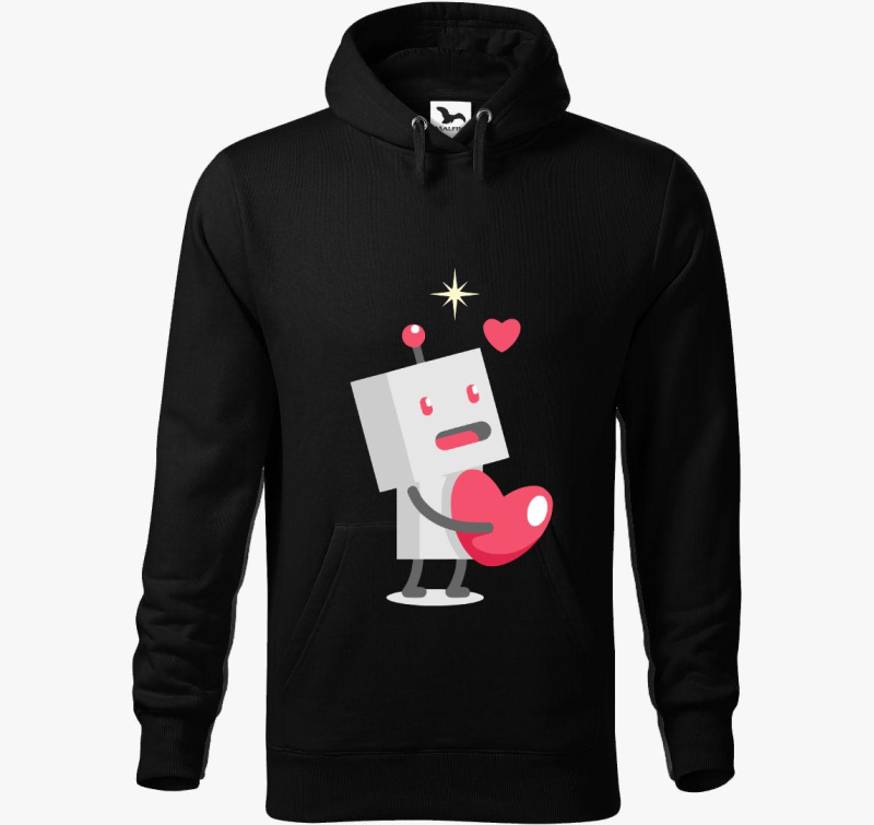Robot szerelmes fiú páros kapucnis pulóver