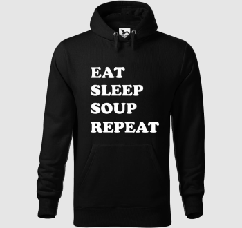 EAT SLEEP SOUP kapucnis pulóver