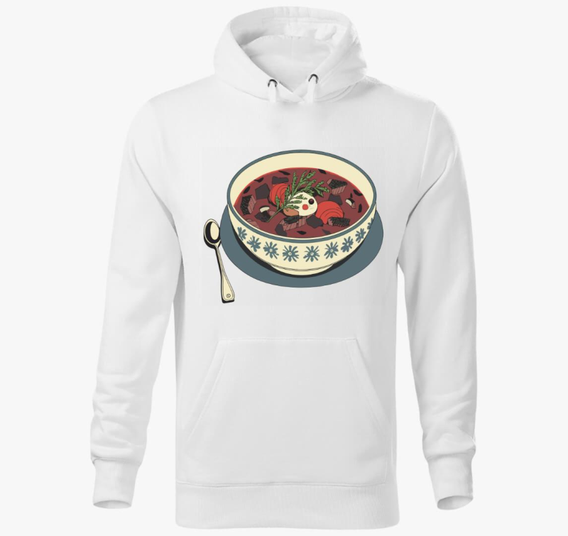 Borscs kapucnis pulóver