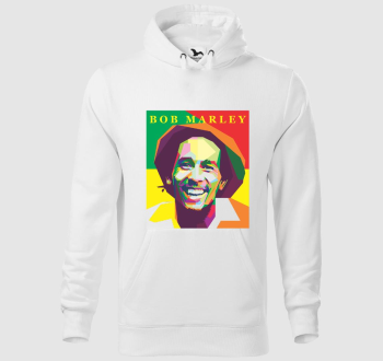 Bob Marley színes portré kapucnis pulóver