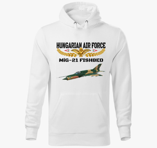 Aranysas MiG-21 kapucnis pulóv...