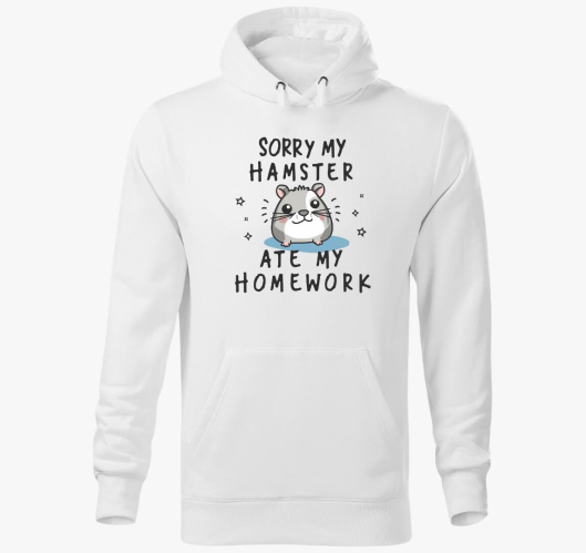 Sorry hamster kapucnis pulóver...