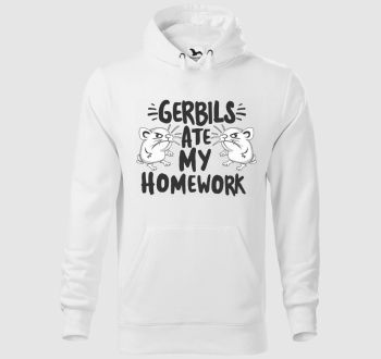 Gerbils ate homework kapucnis pulóver