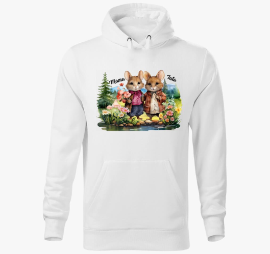 Szerelmes Egérkék kapucnis pul...