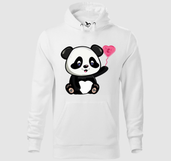 Panda sok szívvel kapucnis pulóver