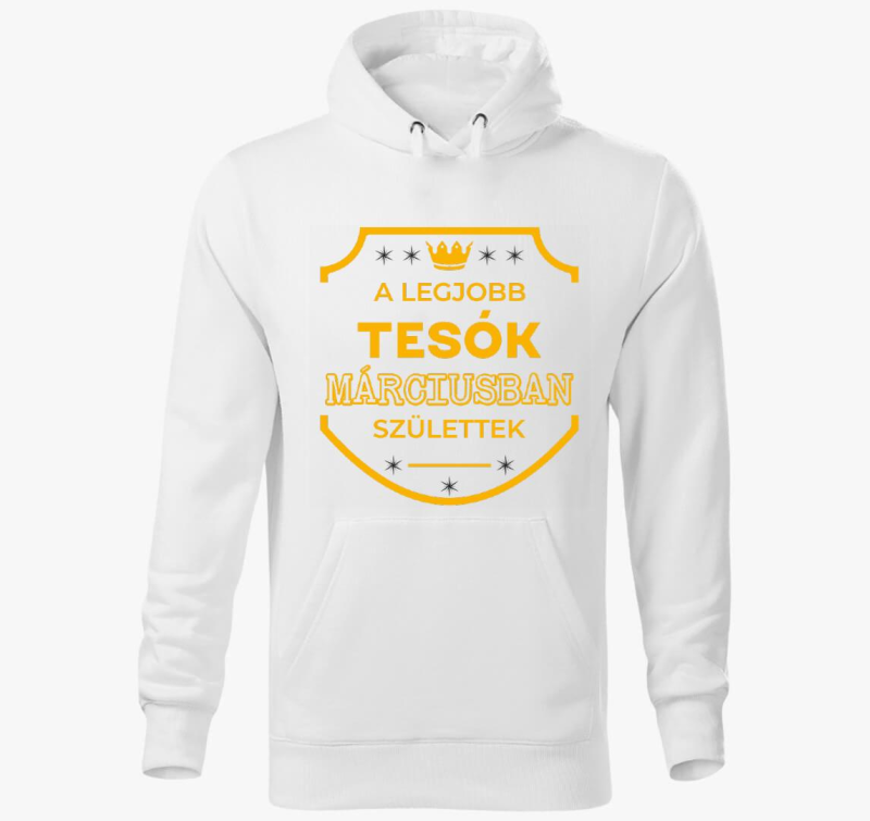 A legjobb tesók márciusban születtek kapucnis pulóver
