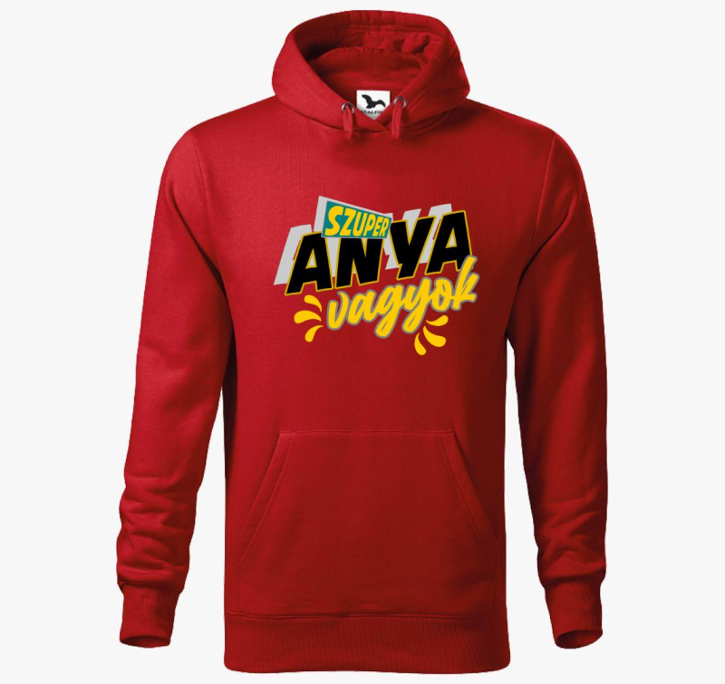 Szuper anya vagyok kapucnis pulóver