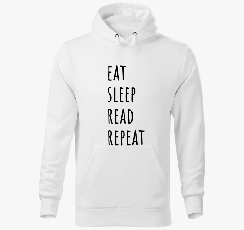 Eat Sleep Read kapucnis pulóver