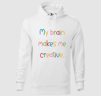 My brain makes me creative2 kapucnis pulóver 