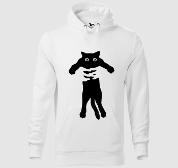 Black cat kapucnis pulóver