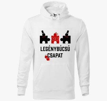 Legénybúcsú csapat legénybúcsúra puzzle kapucnis pulóver