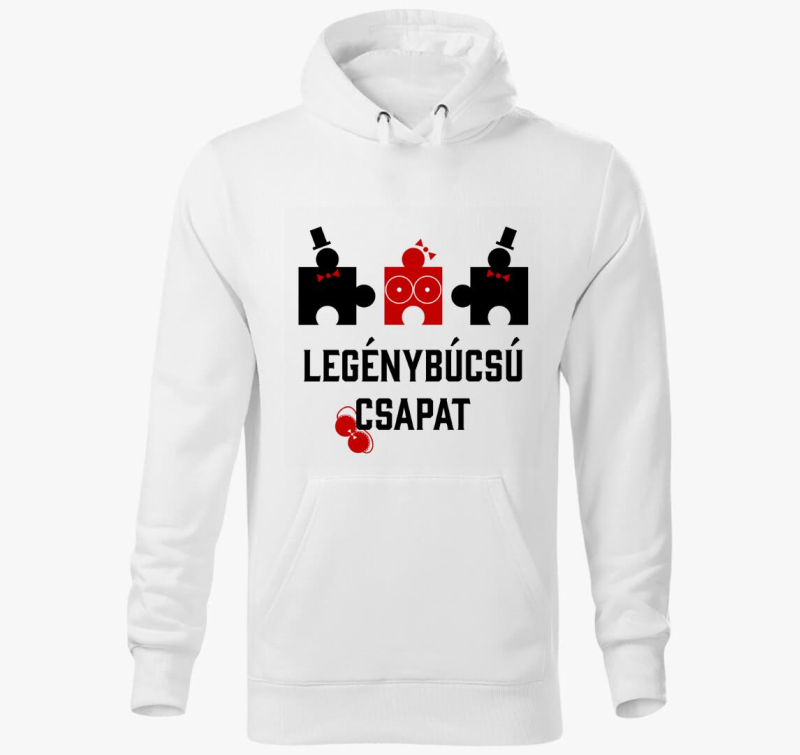 Legénybúcsú csapat legénybúcsúra puzzle kapucnis pulóver